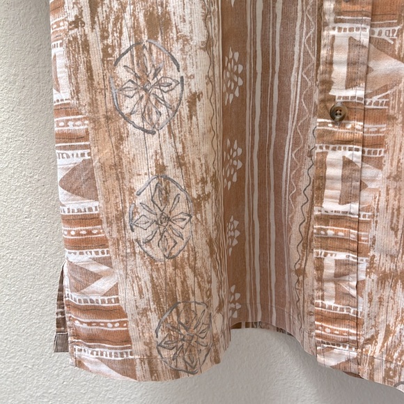 Cooke Street Honolulu Vintage Cream Button Down Beach Hawaiian Shirt, Size Large - Picture 3 of 12